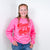 Christmas Merry Bright Hot Pink Long Sleeve Fleece Sweatshirt