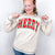 Christmas Merry Long Sleeve Thermal Knit Pullover Top