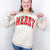 Christmas Merry Long Sleeve Thermal Knit Pullover Top