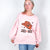 Dusty Pink Cow Girl Graphic Sweatshirt with Open Hem Pullover - Boujee Boutique 