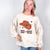 Cream Cow Girl Graphic Open Hemline Pullover - Boujee Boutique 