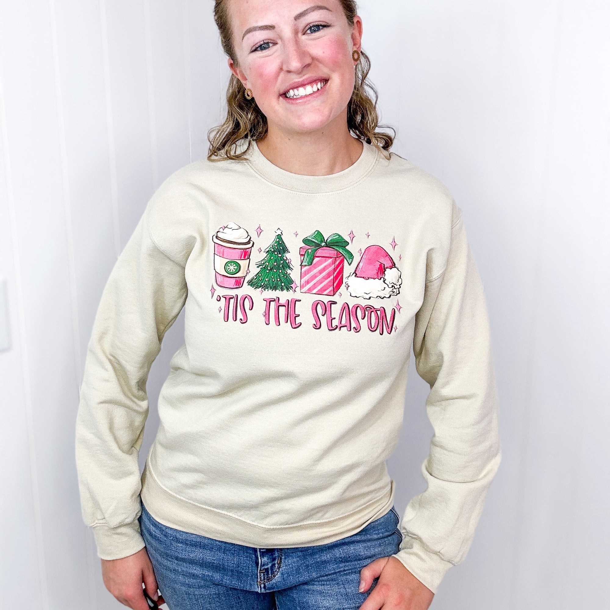 Tis The Season Christmas Long Sleeve Sweatshirt