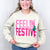 Glitter Feelin' Festive on Tan Graphic Fleece Long Sleeve Sweatshirt