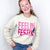 Glitter Feelin' Festive on Tan Graphic Fleece Long Sleeve Sweatshirt