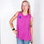 A Few of My Favorite Things Round Neck Tank in Fuchsia - Boujee Boutique 