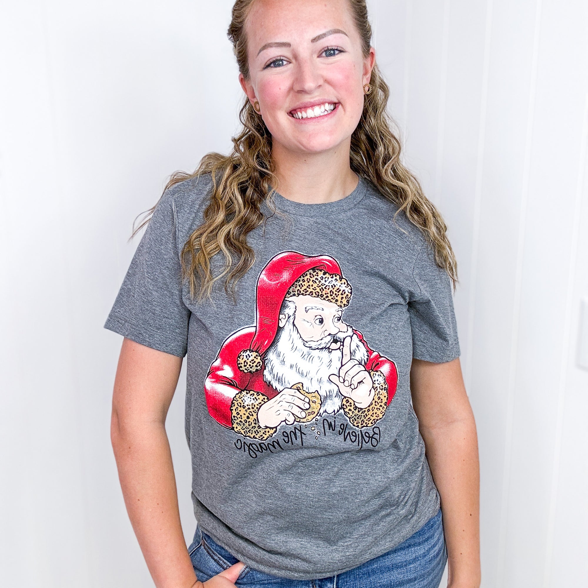 Believe in the Santa Magic Short Sleeve Graphic Tee