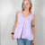 Washed Lavender Never Second Best V Neckline Babydoll Top - Boujee Boutique 