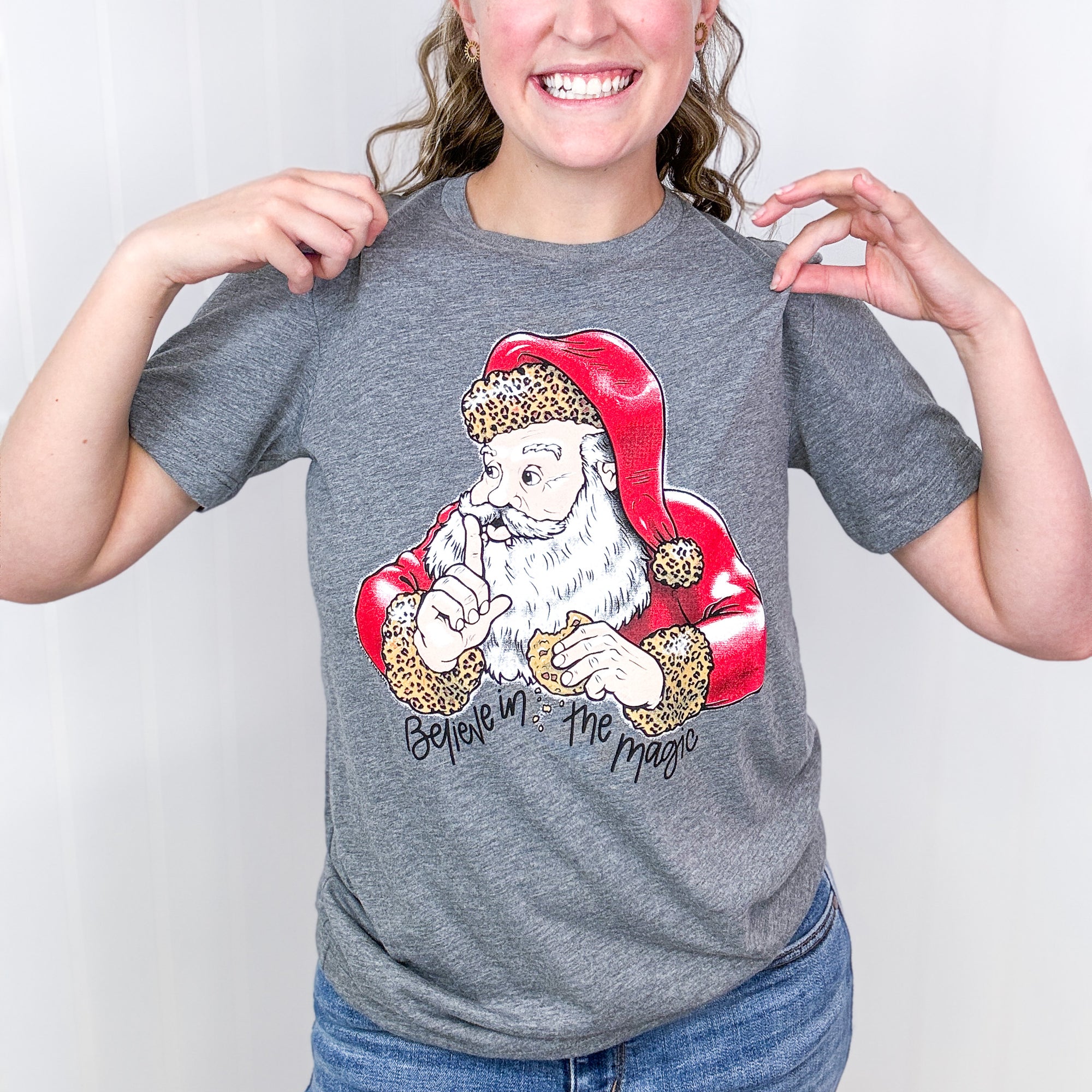 Believe in the Santa Magic Short Sleeve Graphic Tee