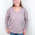 Fun With You Long Sleeve V-Neck Top In Mocha