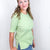 Wide Open Spaces Short Sleeve Ribbed Top In Sage