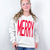 BIG Merry Soft Fleece Screen Printed Long Sleeve Grey Sweatshirt