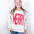 BIG Merry Soft Fleece Screen Printed Long Sleeve Grey Sweatshirt