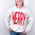 BIG Merry Soft Fleece Screen Printed Long Sleeve Grey Sweatshirt