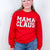 Red Mama Claus Graphic Fleece Long Sleeve Sweatshirt