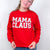 Red Mama Claus Graphic Fleece Long Sleeve Sweatshirt