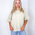 Take it Easy Mineral Washed Khaki Short Sleeve Pullover - Boujee Boutique 