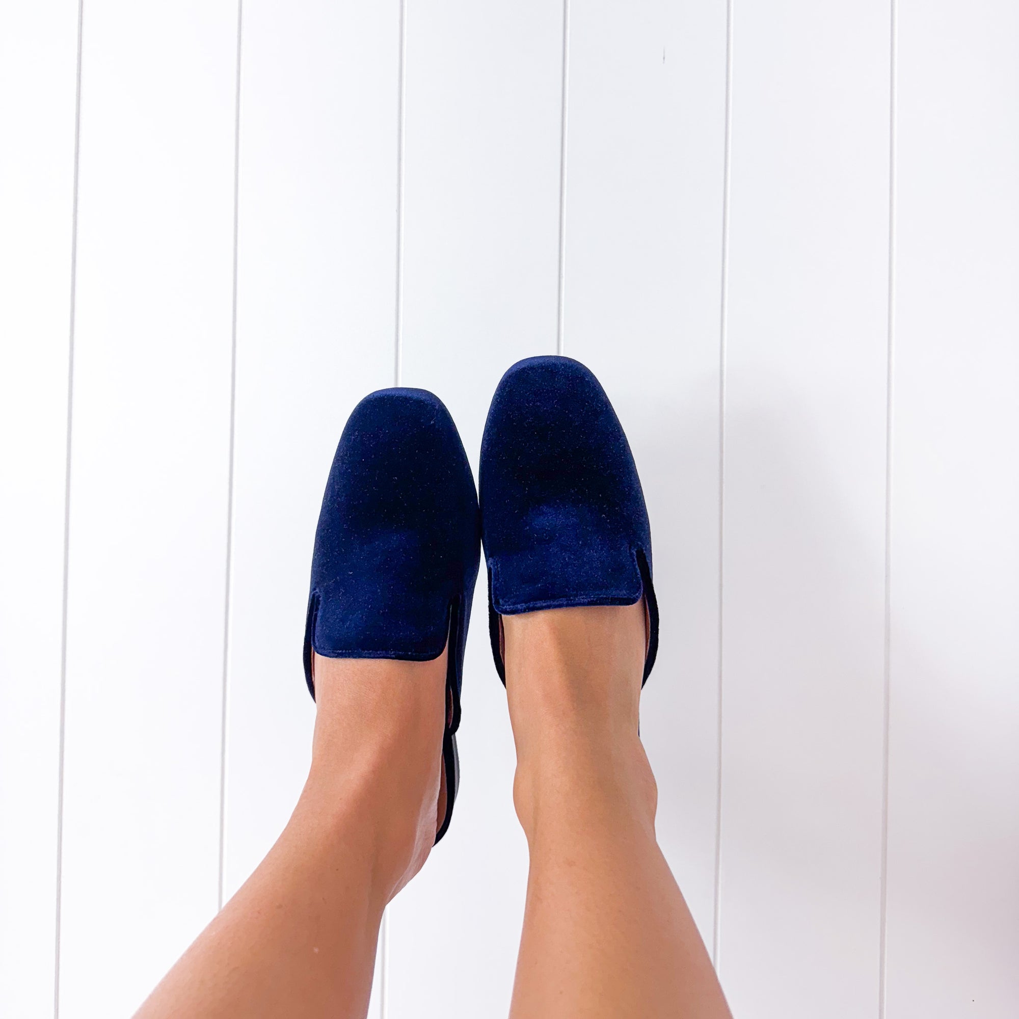 Corky's Spotlight Navy Velvet Slip on Shoes - Boujee Boutique 