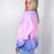 Malibu Purple Pink and Blue Ombre Luxe Soft Corded Long Sleeve Pullover - Boujee Boutique 