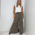 The Boho Cotton Slub Mineral Wash Full Length Tiered Pants in 3 Colors - Boujee Boutique 