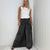 The Boho Cotton Slub Mineral Wash Full Length Tiered Pants in 3 Colors - Boujee Boutique 