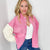 POL Crochet Couture Denim and Contrast Sleeve Button Up Jacket in 2 Colors - Boujee Boutique 