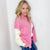 POL Crochet Couture Denim and Contrast Sleeve Button Up Jacket in 2 Colors - Boujee Boutique 