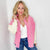 POL Crochet Couture Denim and Contrast Sleeve Button Up Jacket in 2 Colors - Boujee Boutique 