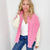 POL Crochet Couture Denim and Contrast Sleeve Button Up Jacket in 2 Colors - Boujee Boutique 