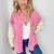 POL Crochet Couture Denim and Contrast Sleeve Button Up Jacket in 2 Colors - Boujee Boutique 