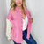 POL Crochet Couture Denim and Contrast Sleeve Button Up Jacket in 2 Colors - Boujee Boutique 