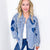 POL Love Knot Oversized Heart Button Up Denim Jacket - Boujee Boutique 