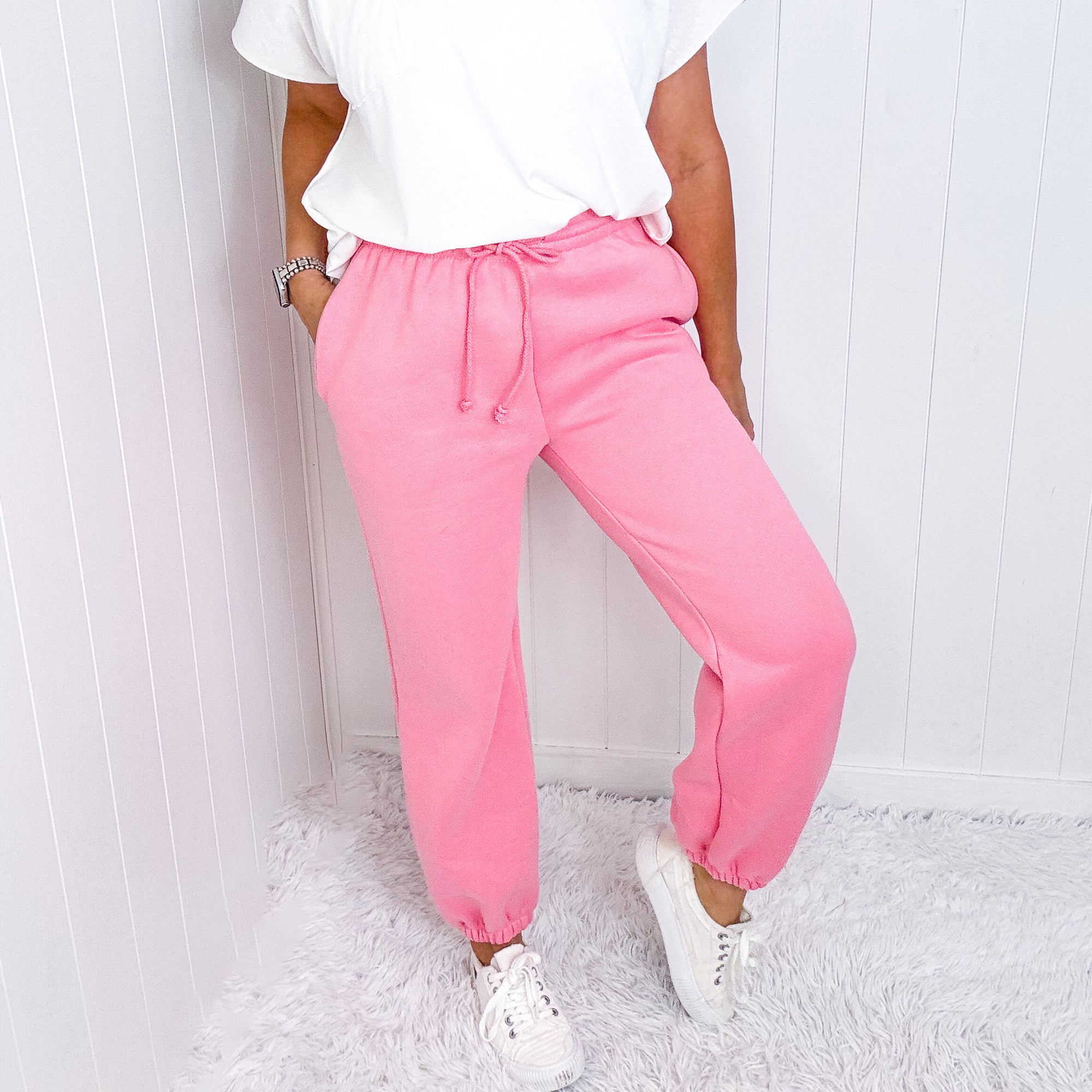 Lounging Queens Pull On Jogger Pants with Pockets in 4 Colors - Boujee Boutique 