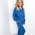 Blue Crush Luxe Lounge Pullover Top and Straight Leg Set - Boujee Boutique 