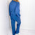 Blue Crush Luxe Lounge Pullover Top and Straight Leg Set - Boujee Boutique 