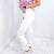 Judy Blue Mid Rise White Braided Side Seam Relaxed Jeans - Boujee Boutique 