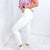 Judy Blue Mid Rise White Braided Side Seam Relaxed Jeans - Boujee Boutique 