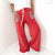 POL Apple Red State Fair Plaid Pocket Wide Leg French Terry Sweatpants Palazzo Pant - Boujee Boutique 