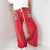 POL Apple Red State Fair Plaid Pocket Wide Leg French Terry Sweatpants Palazzo Pant - Boujee Boutique 