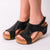 Corkys Ashley Wedge Sandals in Black Rhinestone - Boujee Boutique 