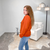 Start Again Burnt Orange Solid Sweatshirt - Boujee Boutique 