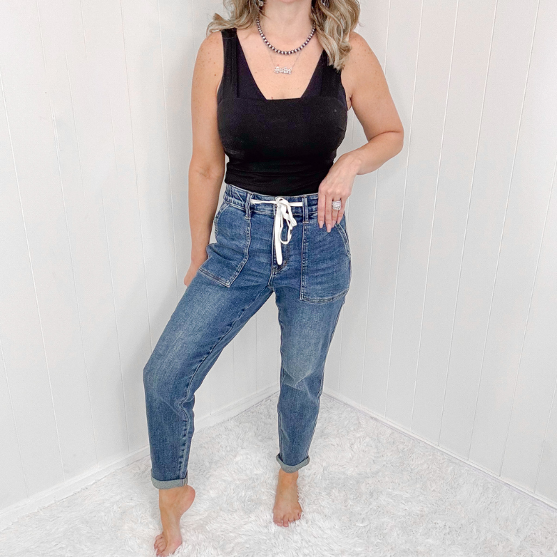 Judy Blue Sweet Summer High Waist Cooling Denim Pull On Capri Jeans -  Boujee Boutique