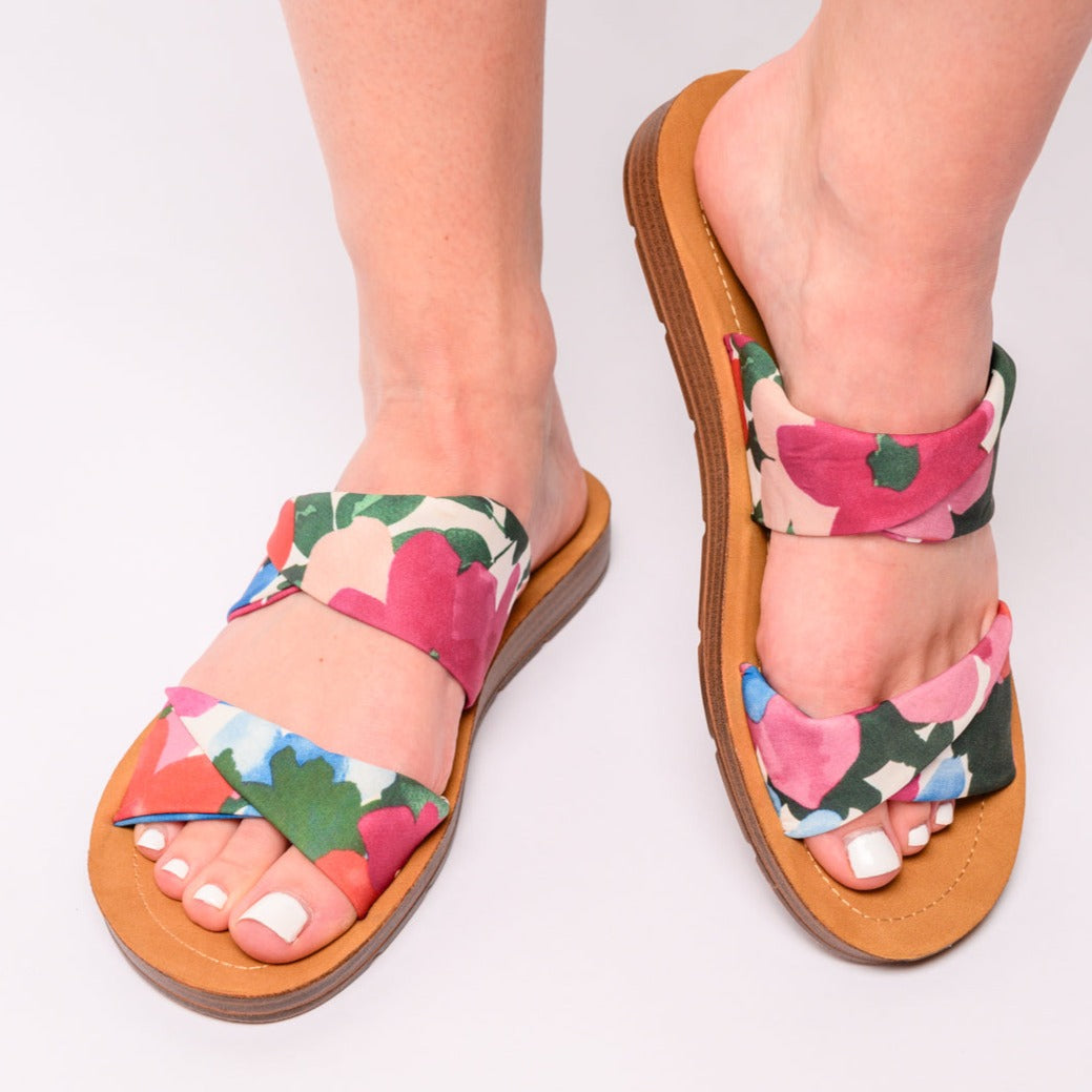 Corkys With a Twist Sandal in Flowers - Boujee Boutique 